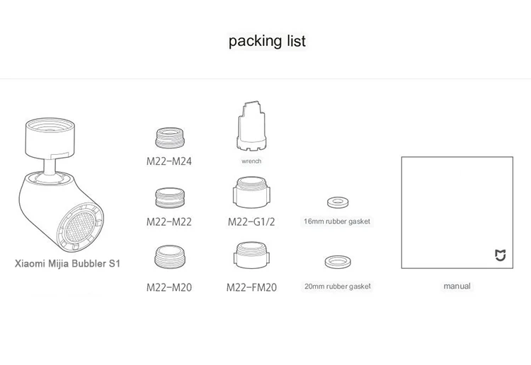 Gadgetoo Xiaomi Mijia Mouthwash Bubbler S1 Universal Faucet Aerator