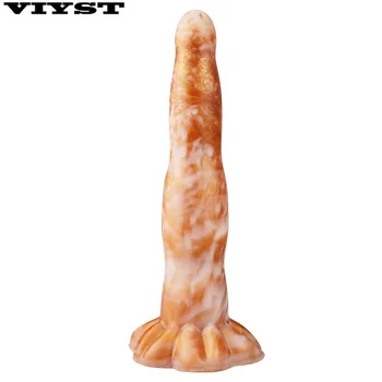 VIYST Realistic Silicone Animal Dildo Vaginal G-spot with Suction Cup Anal Plug Hand-free Monster Dildo Female Sex Toy for Women 5