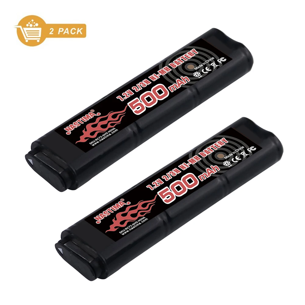 Bateria de Ni-mh Airsoft para o Brinquedo das Armas 7.2v 500mah 3n 6s Cm030 Cm121 Cm122 Gf13 Marui 18c p8 M93r Aep Aeg Partes a