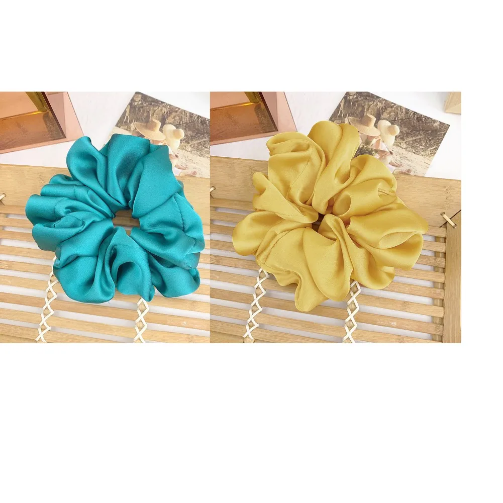 Oversized Scrunchies Big Rubber Hair Ties Plain Elastic Hair Bands Girl Ponytail Holder Women Hair Accessories types of hair clips Hair Accessories