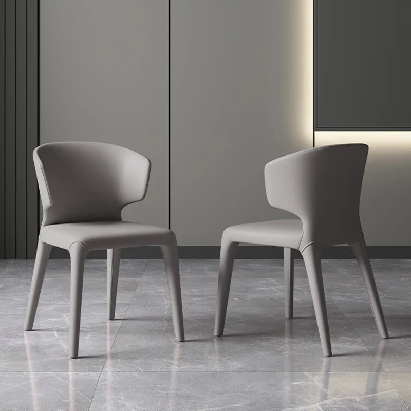 

Lounges Modern Dining Chairs Living Room Luxury Nordic Individual Arm Chair Faux Leather Silla De Comedor Household Items