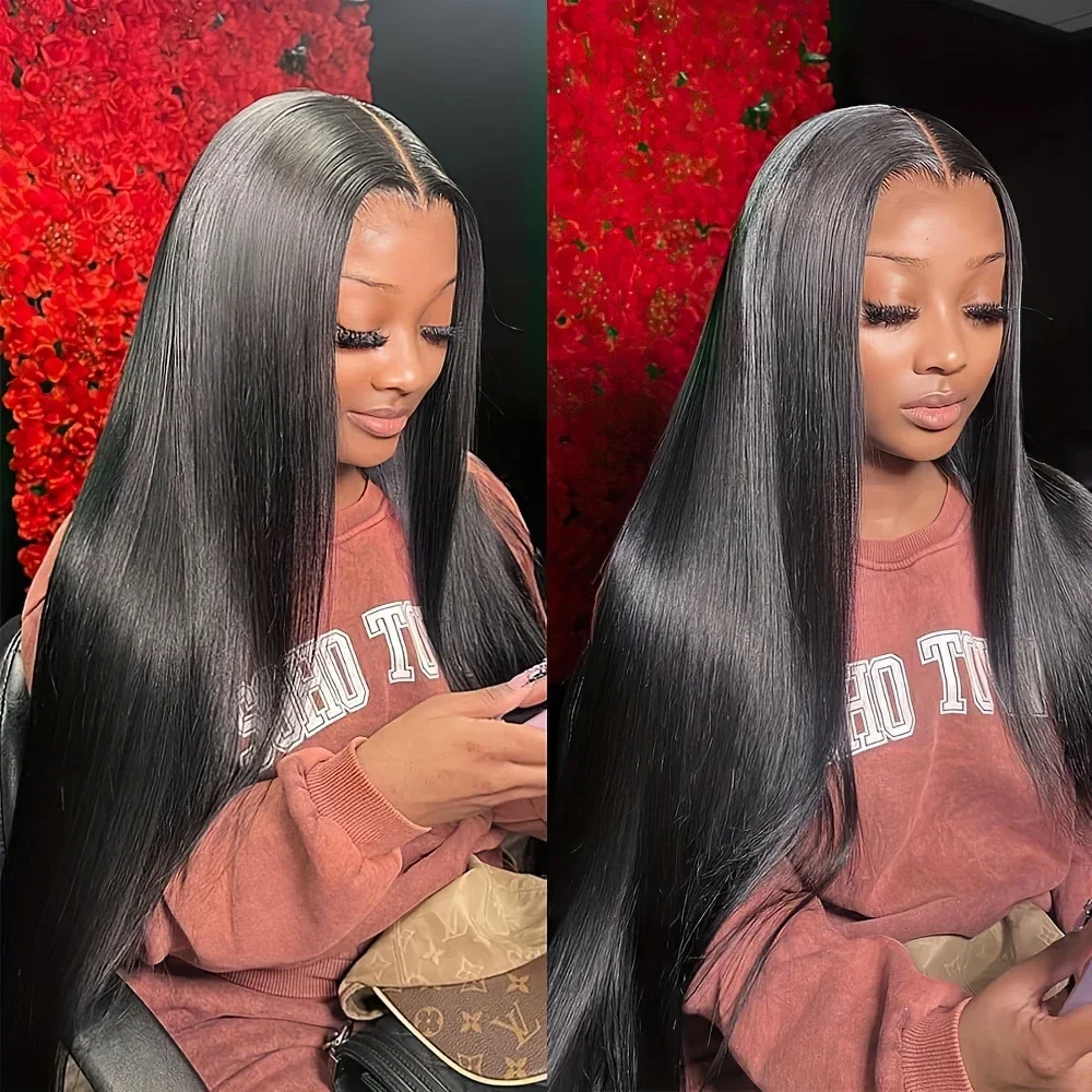 Pre Cut No Glue 5x7 Bone Straight Glueless Wigs Human Hair for Women Brazilian