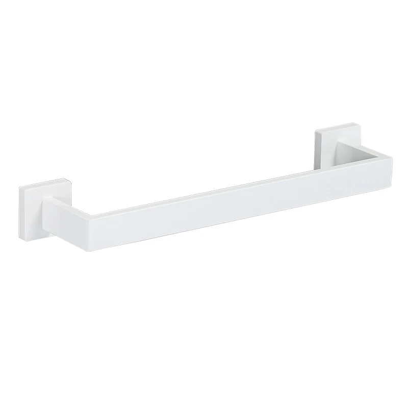 Bathroom Hardware Set White Stainless Steel Towel Bar Toilet Paper Rack Clothes Hooks Roll Towel Ring