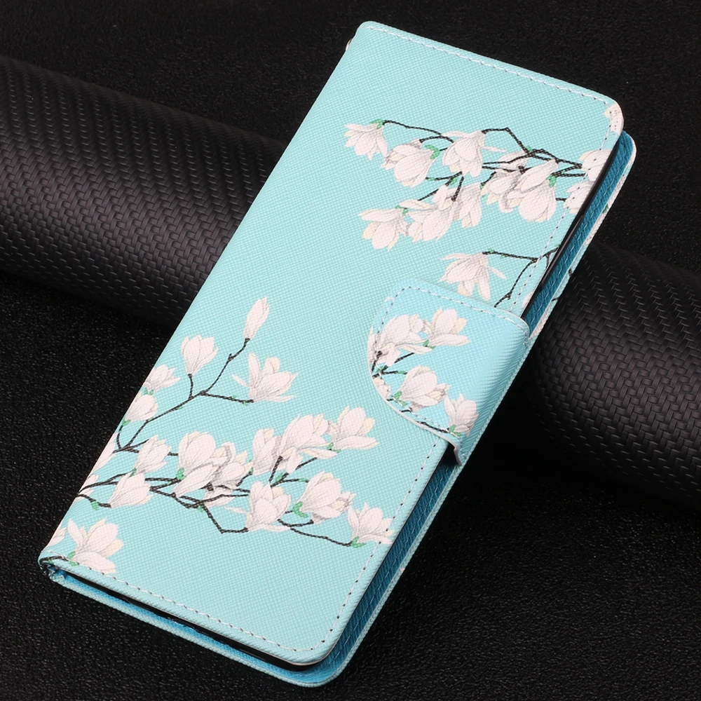 best case for samsung Flip Dành Cho Coque Samsung Galaxy S22 Cực S21 FE 5G S20 Plus S8 S9 S10 Trường Hợp Kỳ Lân Hoa ví Da Bao Bọc Điện Thoại Capa samsung flip phone cute Cases For Samsung