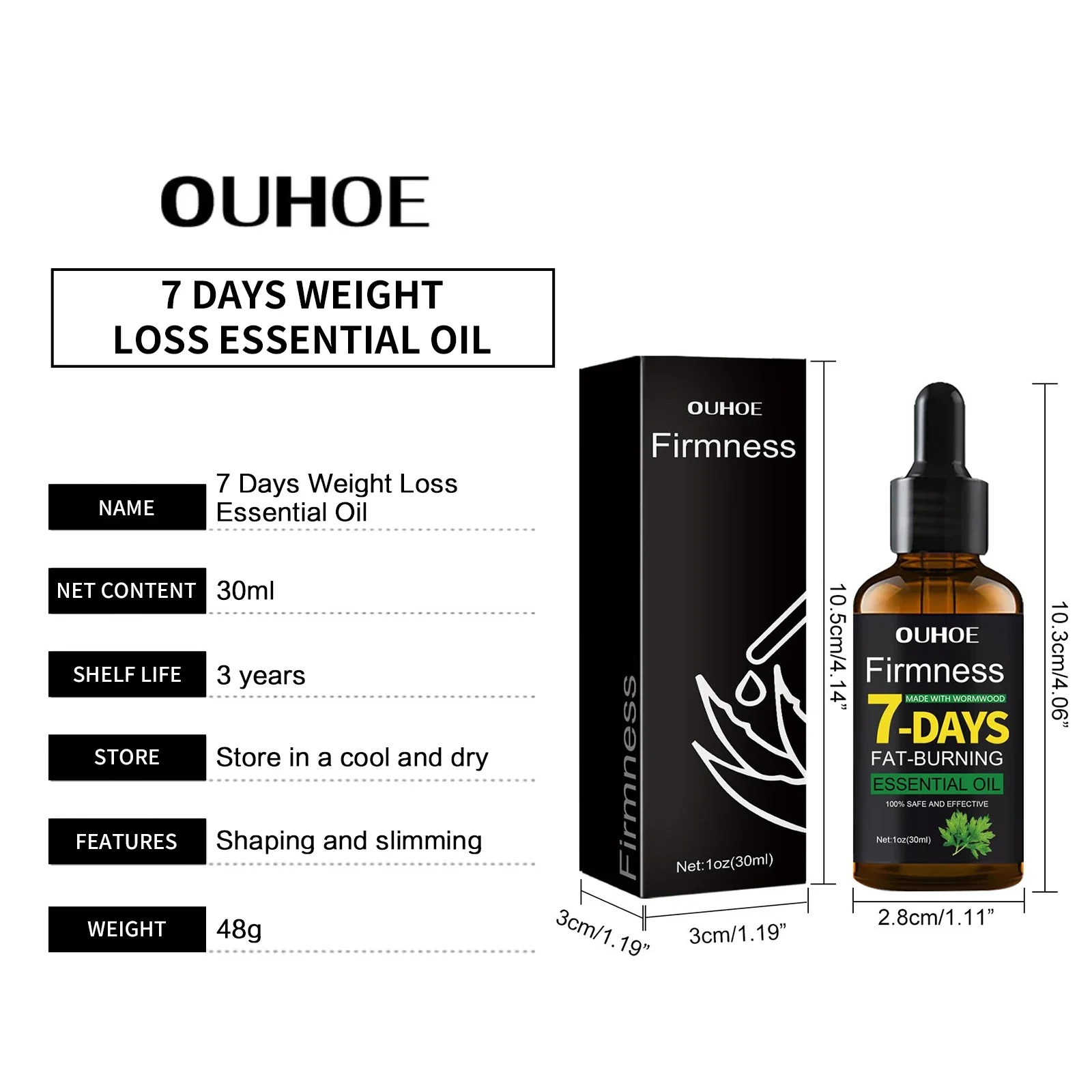 7 dagars viktminskning eterisk olja anticelluliter främjar fettförbrännare lår midja mage fettreducering slim-im down kropps bantningsolja_voghion.com