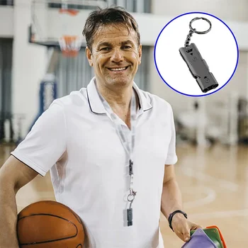 Portable Whistle 180 db Aluminum Alloy Double Tube Lifesaving Emergency SOS Safety Survival Tool Kit Outdoor Camping Equipment 2