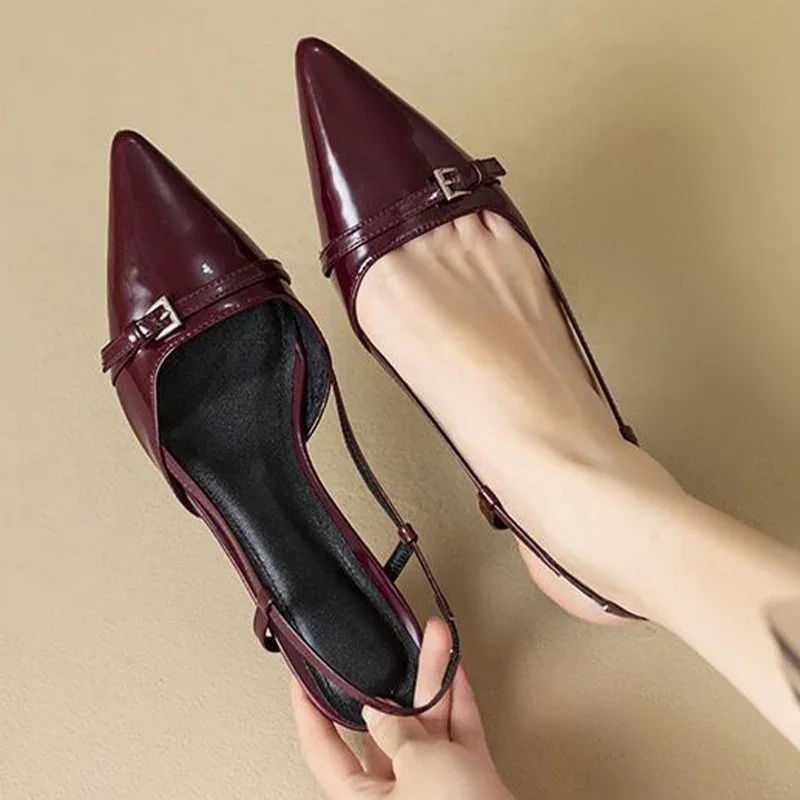Women High Heels Shoes Pointed Toe Sexy Mid Heels Party Shoes Women Sandals Designer Summer Brand Pumps Slingback Casual Shoes Dress Slippers women dress shoes women slingback sandals