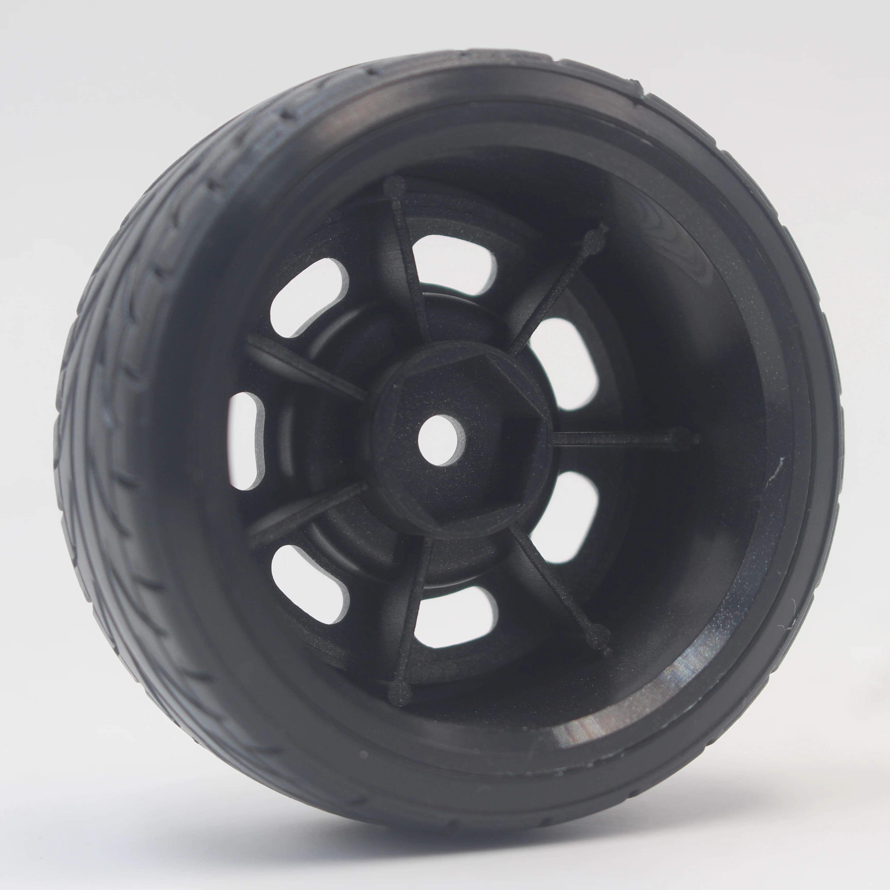 RC 하드 패턴 드리프트 타이어 휠 림 클래식 2, 6mm 오프셋 (실버 페인팅), 1:10 드리프트 카에 적합, 4 개입