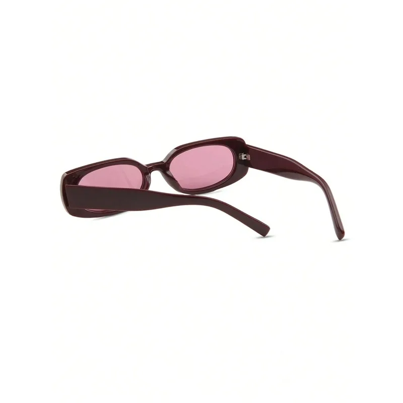 Red Long Rectangle Frame Retro Casual Fashion Ladies Sunglasses