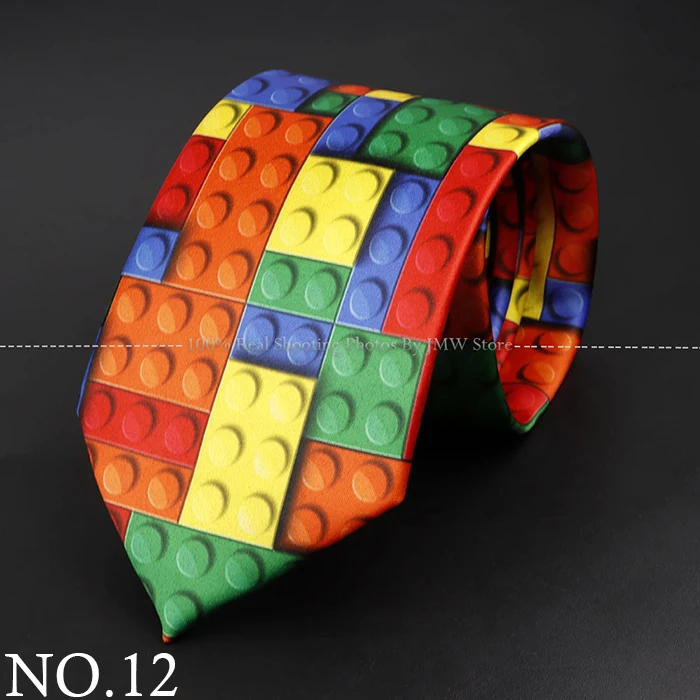 Mens Silk Tie - Creative Graffiti Animal Print Necktie for Business Weddings and Parties