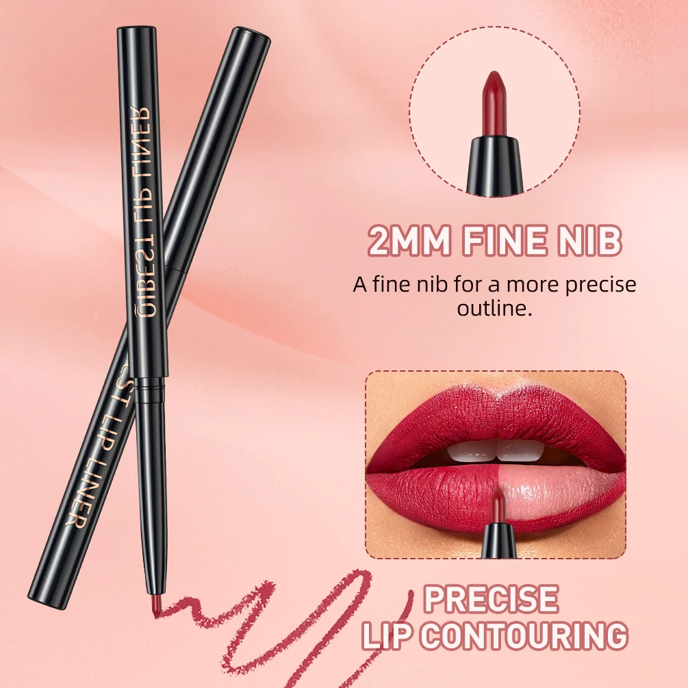 Matte Liquid Lipstick Lip Liner Lip Gloss 3Pcs Sets Long Lasting Non-stick Cup Red Black Purple Lip Tint Cosmetics Kits lip makeup set,makeup kit