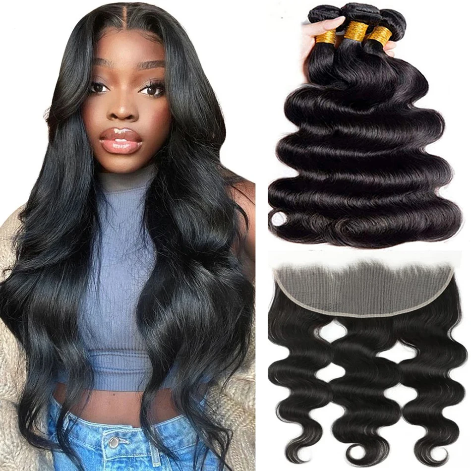 Length: 16 16 16 & Closure14, Color: OMBRE, Ships From: CHINA, Material Grade: Remy Hair, Lace Size: 13" x 4" - Bundles With 13x4 Lace Frontal Brazilian Body Wave 3 Bundles With 13x4 Transparent Lace Frontal Closure Virgin Human Hair Bundle