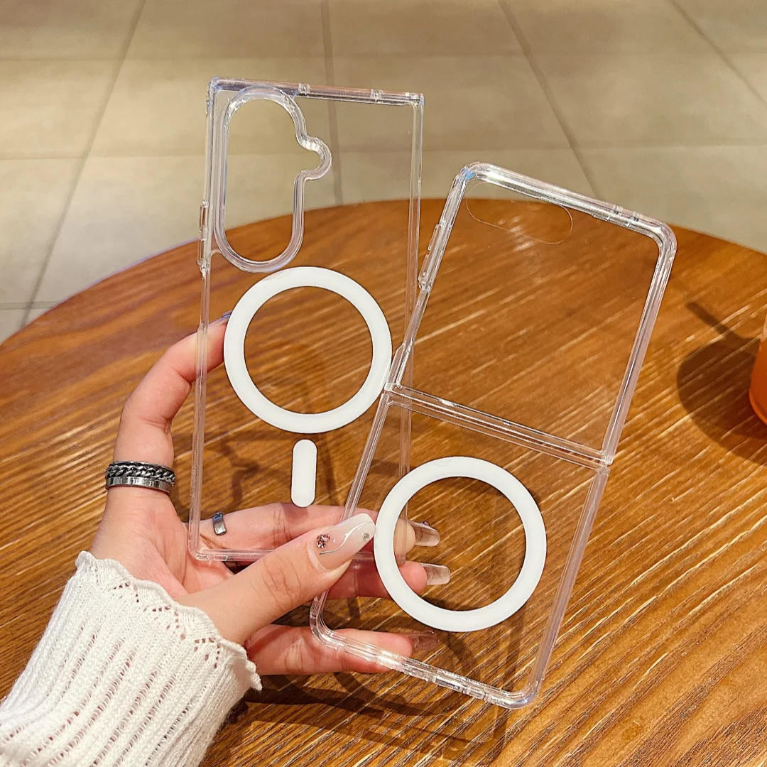 حافظة لهاتف Magsafe شفافة مغناطيسية لهاتف سامسونج...