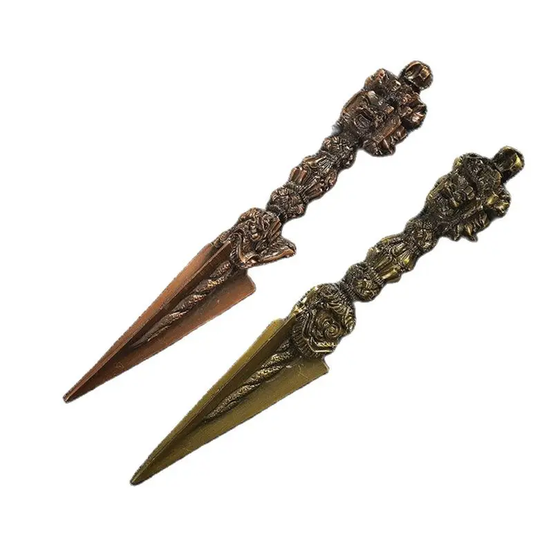 Tea Cutter 1Pcs Retro Copper Tea Knife brass Tea Needle Vintage Chinese Puer Knife Accessories