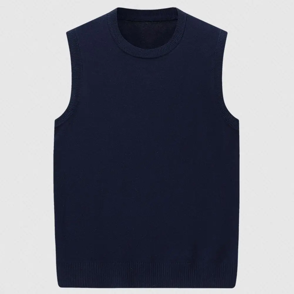 

Cold Weather Top Stylish Men's Sleeveless Knitted Vest Warm Casual Simple Winter Fashion Sleeveless Vest