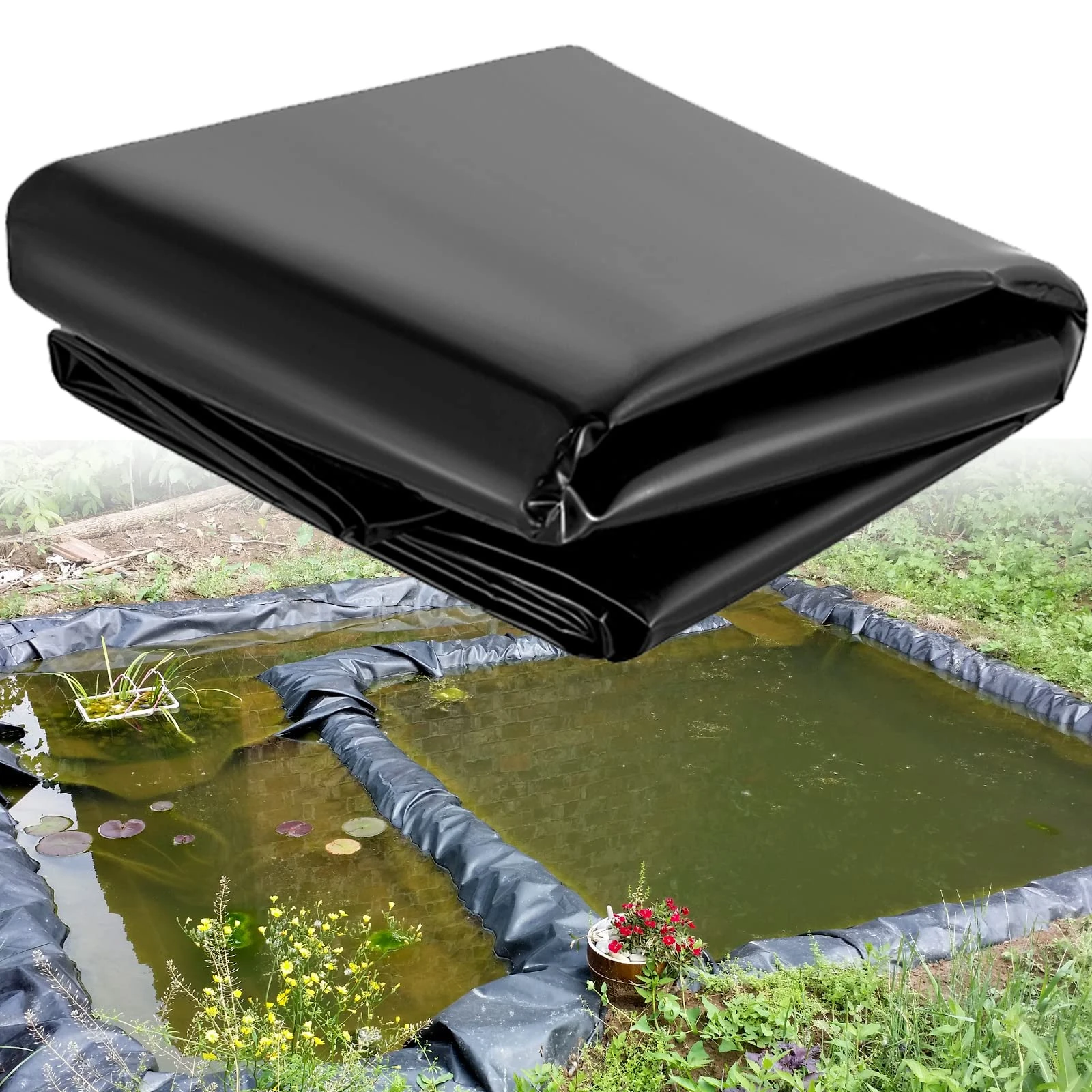 0.13mm Hdpe Fish Pond Liner Garden Pond Landscaping Pool Reinforced