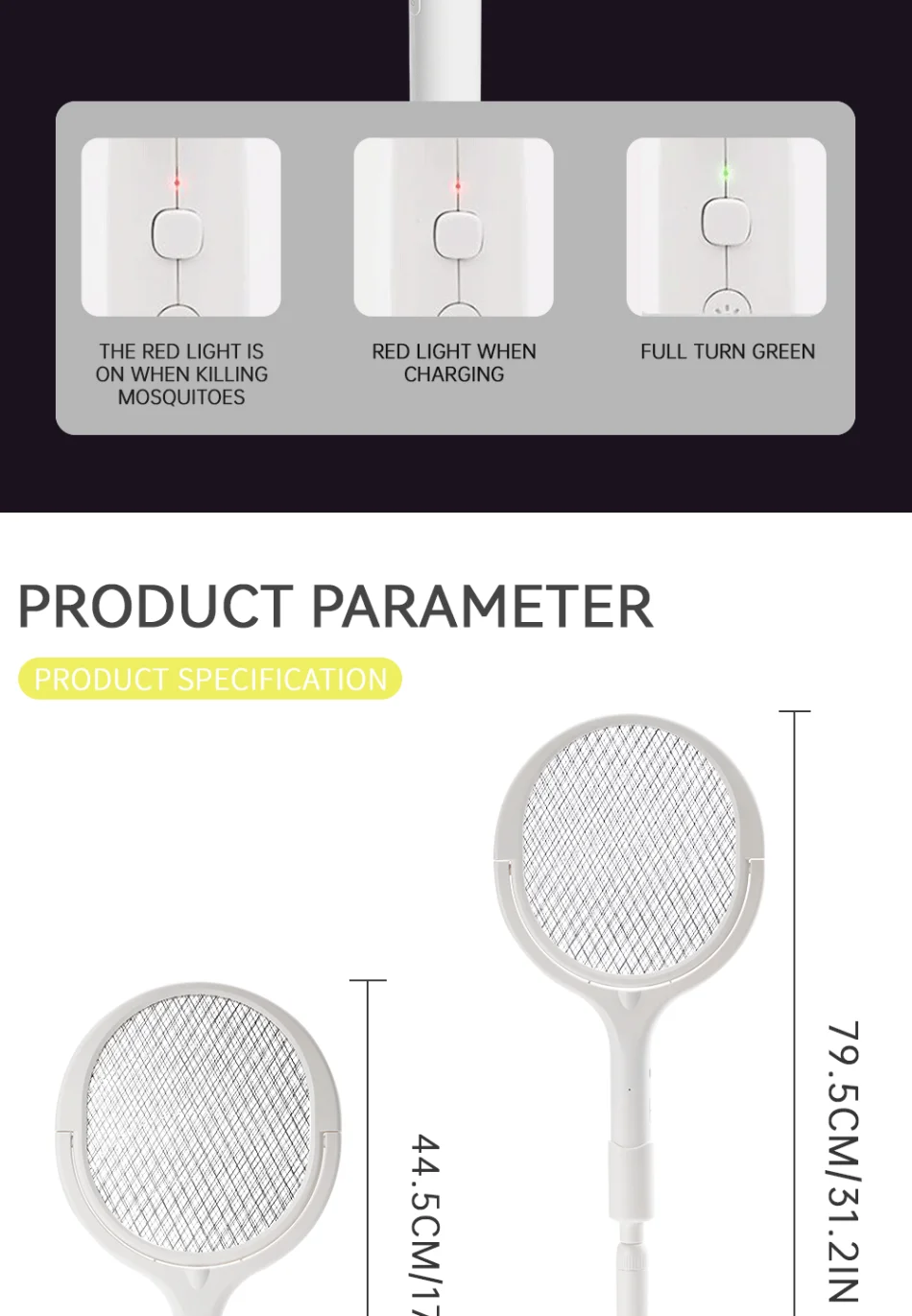 3500V 5 in1 Mosquito Killer Lamp Multicunctional Angle Adjustable Bug Zapper Electric USB Rechargeable Mosquito Fly Bat Swatter