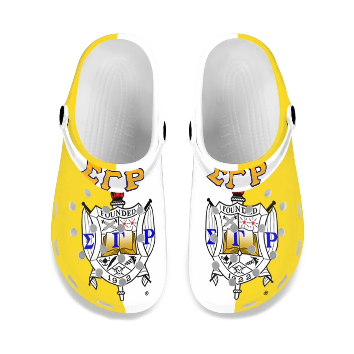 Women Summer Sigma Gamma Rho Sandals Hole Slippers Breathable Nonslip Beach Shoes Light Sandals Home Bathroom Slides New
