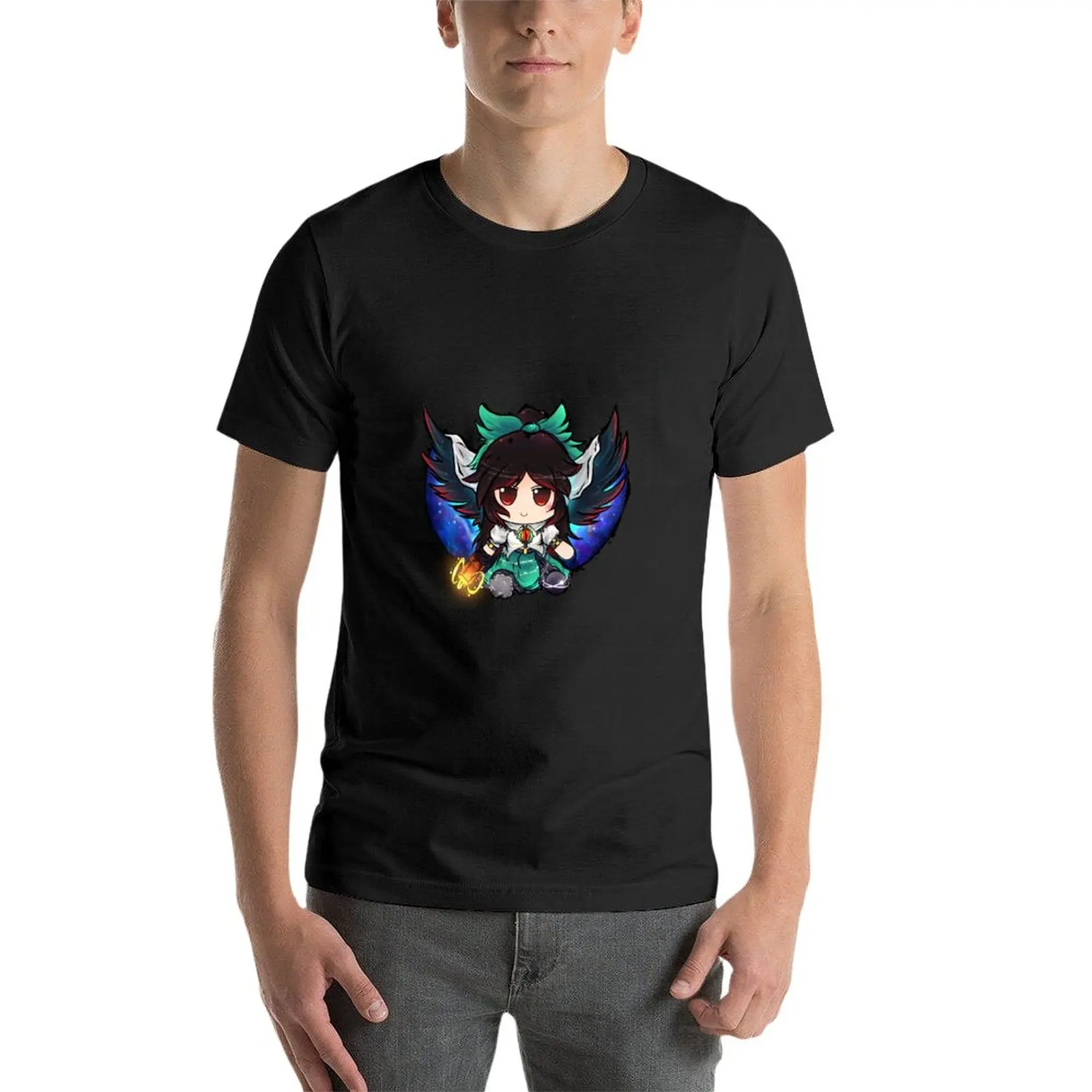 Фото Новая футболка Utsuho Reiuji Fumo, красочная версия, одежда в эстетике, футболки, мужские футболки большого размера, мужская одежда №3