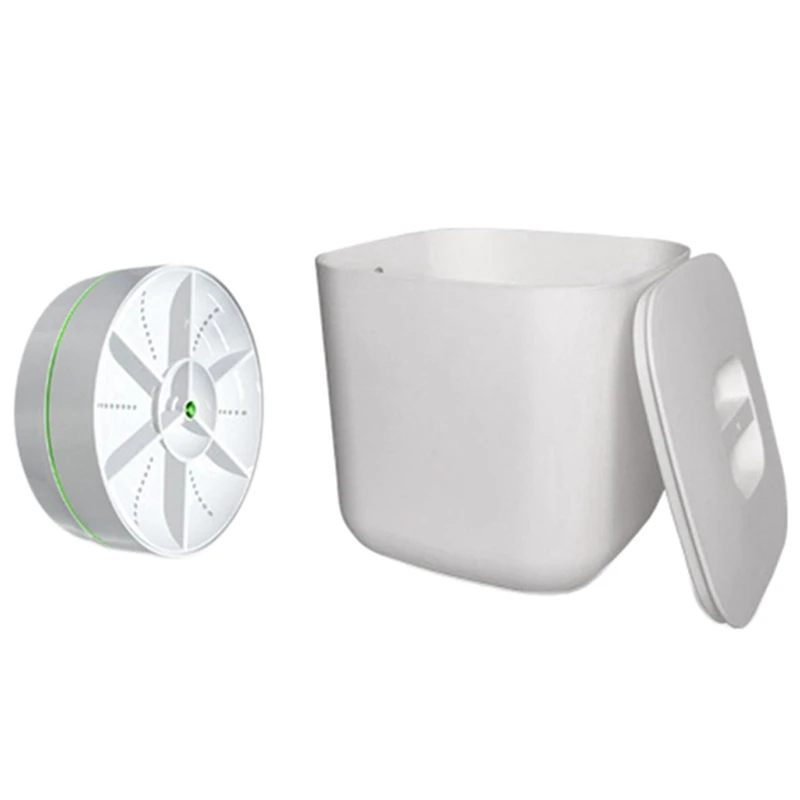 

Portable Mini Washing Machine Barrel Dishwasher For Socks Underwear Wash Dishes For Travel Home White