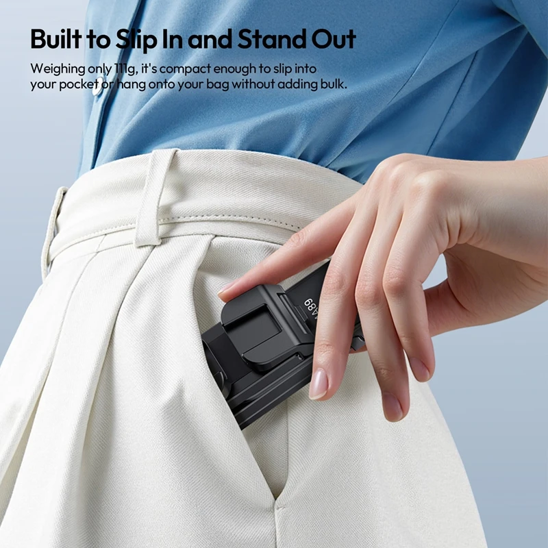 Ulanzi MA89 Phone Holder Mount with Clamp 3-in-1 Desktop Tripod Handheld Selfie Stick for Travel Outdoor Livesteaming Vlog Shots