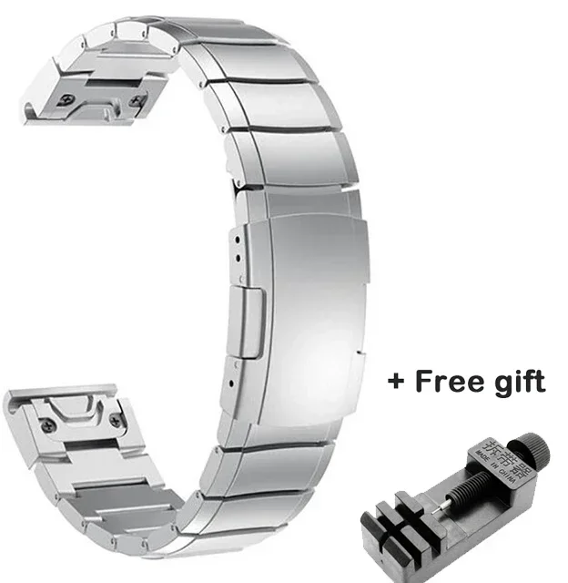 Premium Stainless Steel Watch Band, 20/22/26mm, Universal Fit