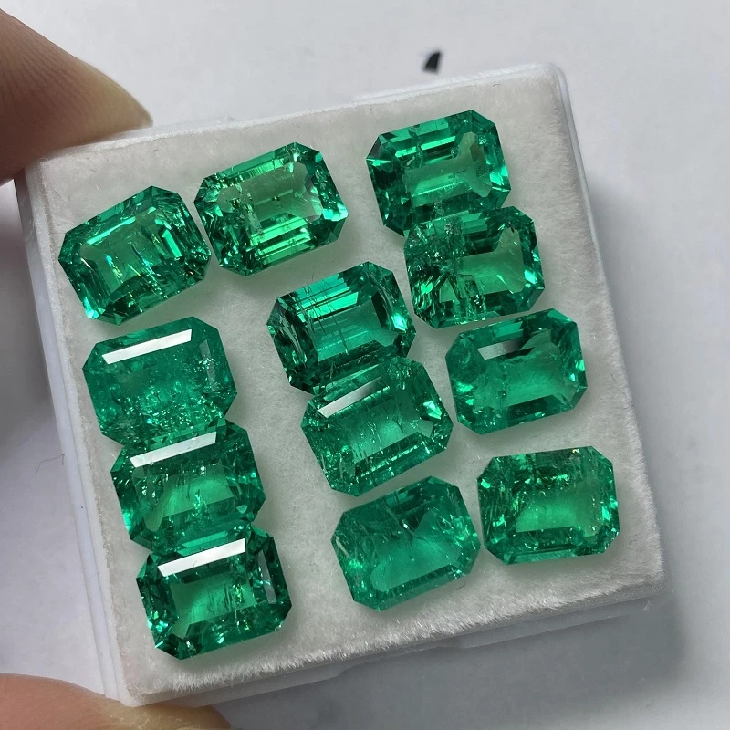 Ruif Top Quality Handmade Lab Grown Emeralds Green Inclusion Emerald