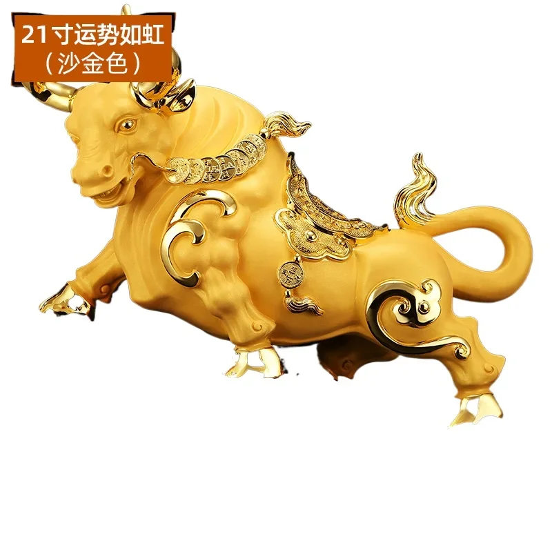 

Lucky Chinese Zodiac Cow Decoration Walker Street Cow Living Room Company Table Office Table Opening Decoration 0679