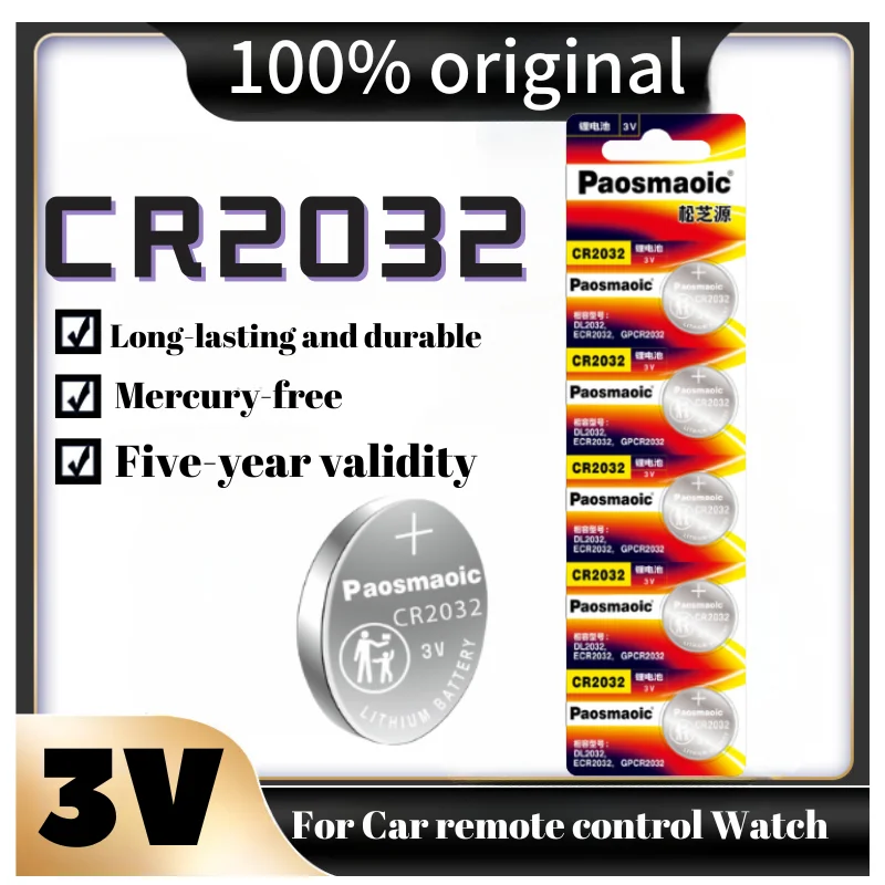 CR2032 3V Coin/Button Cell Lithium Ion Batteries for Watch Battery