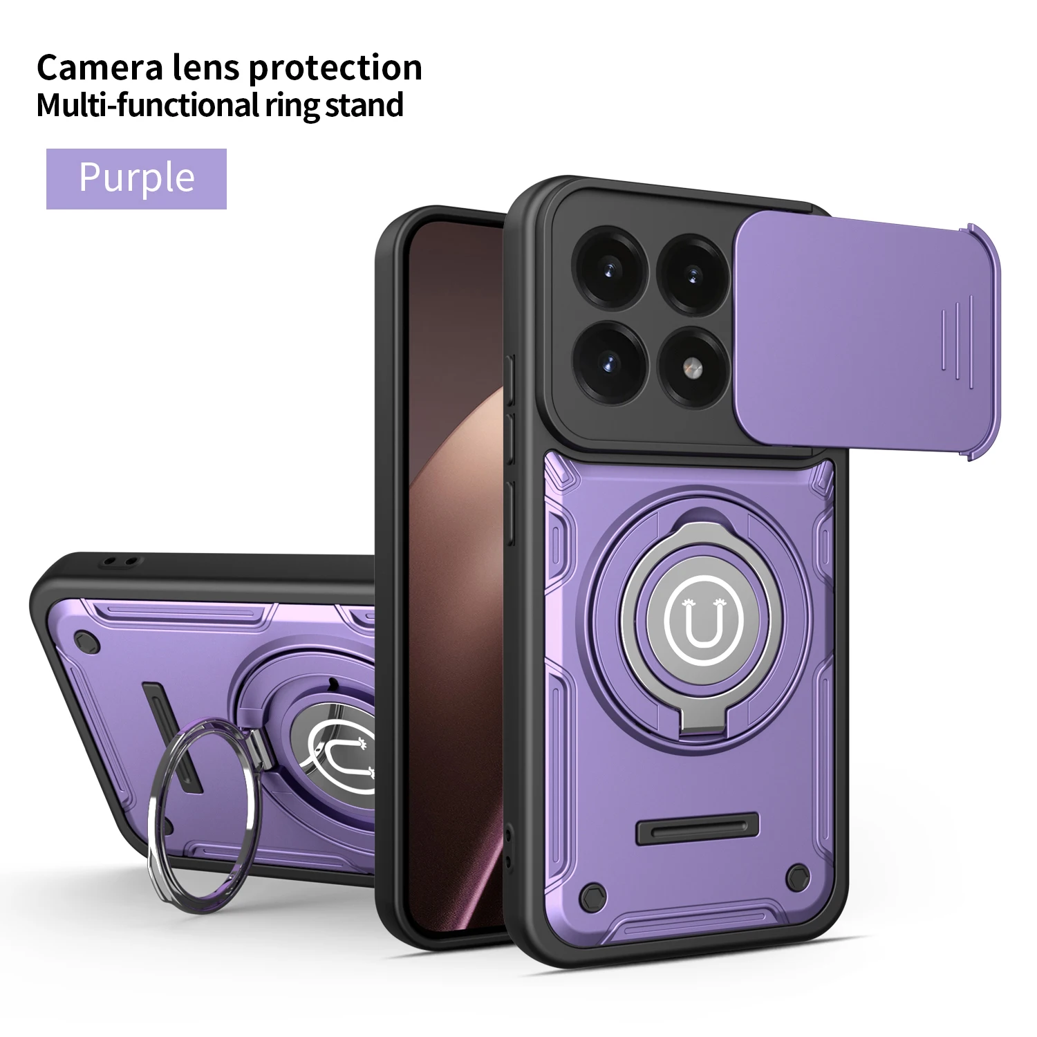 Shockproof Magnetic Phone Case with Lens Protection and Anti-Knock Design