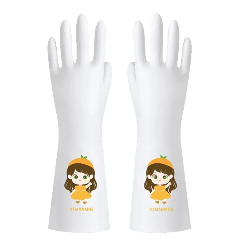 Premium Food Grade Nitrile Gloves for Adults and Kids - Cartoon Design for Kitchen and Household Cleaning 5