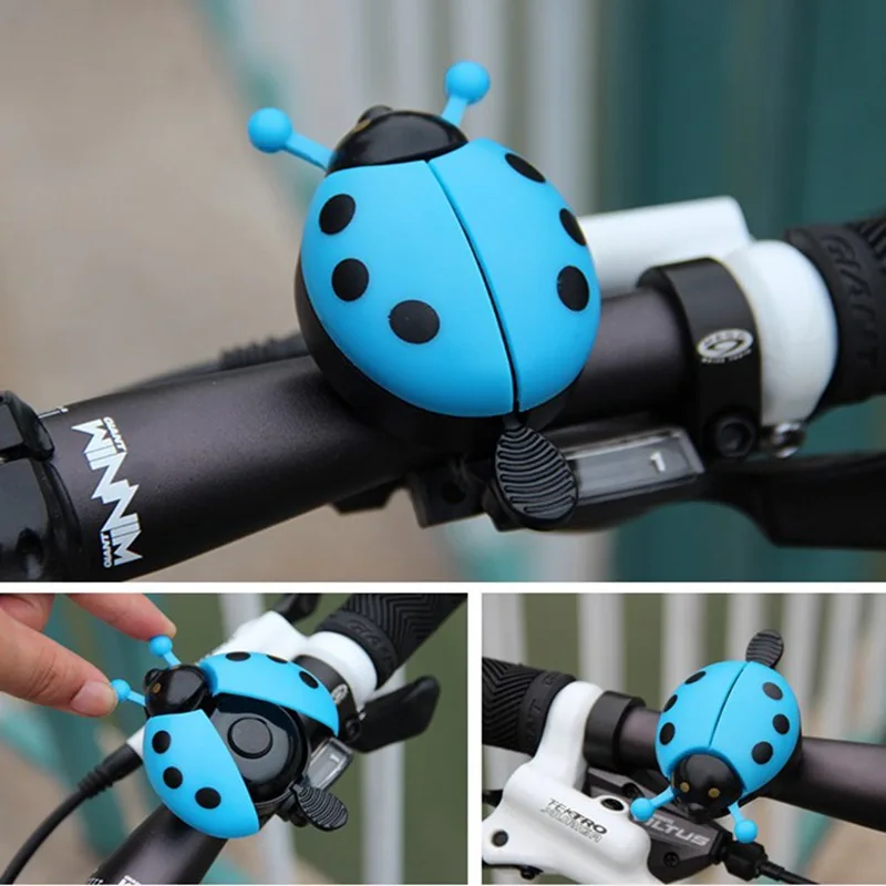 Bicycle bell cartoon beetle ladybug for kids bike horn alarm