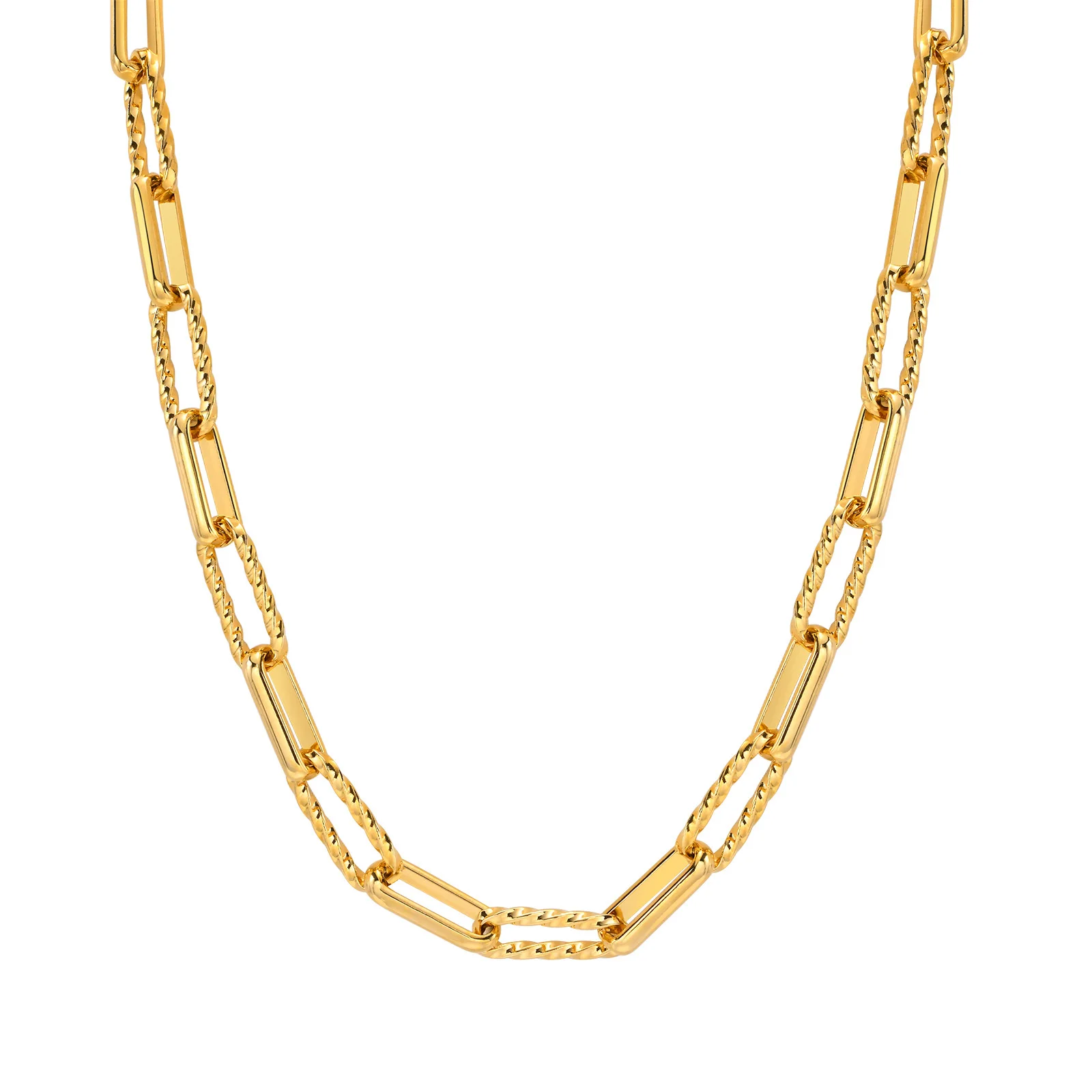 2Pcs Collana in Oro a Strati Chunky per Donne Collana a Catena Con