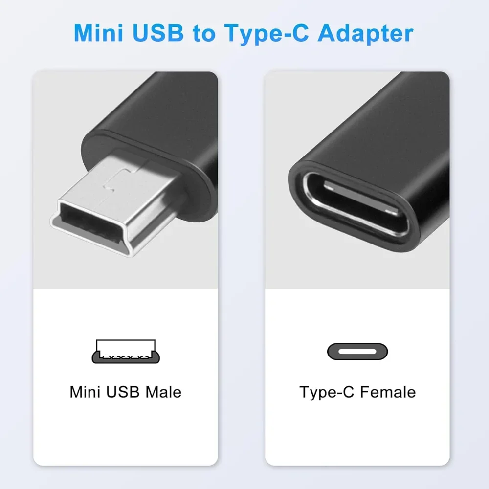 Universal USB-C to Mini USB Adapter Set - Multi-Pack Options Available