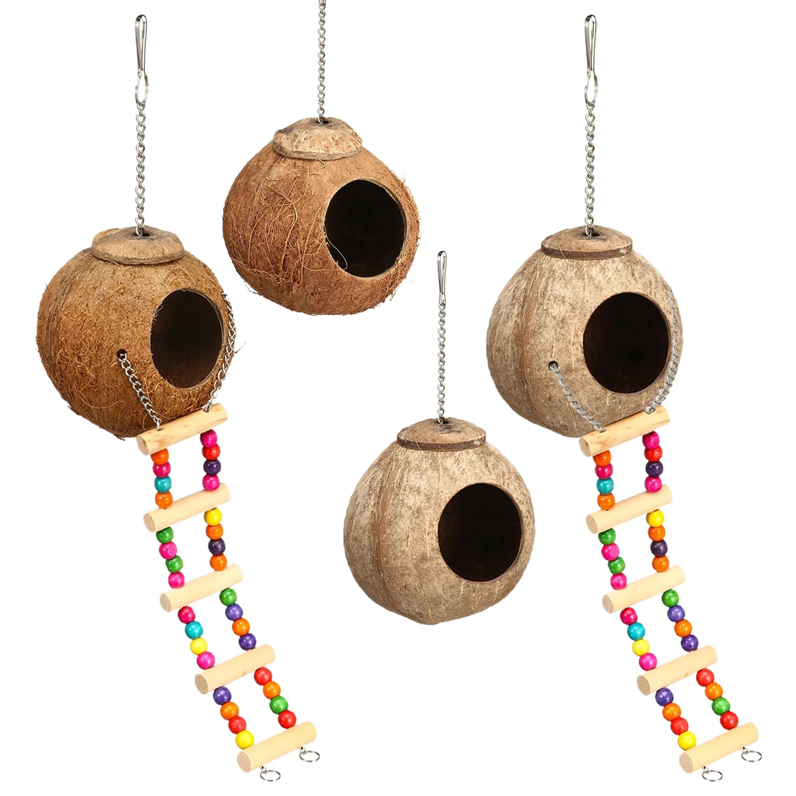 Pièces Demi-coquille De Noix De Coco, Coquille De Noix De Coco Comme Levage Et Cachette Pour Petits Animaux Dcor Pour Aquarium Pour Petits Animaux 10 14 Cm 58475679