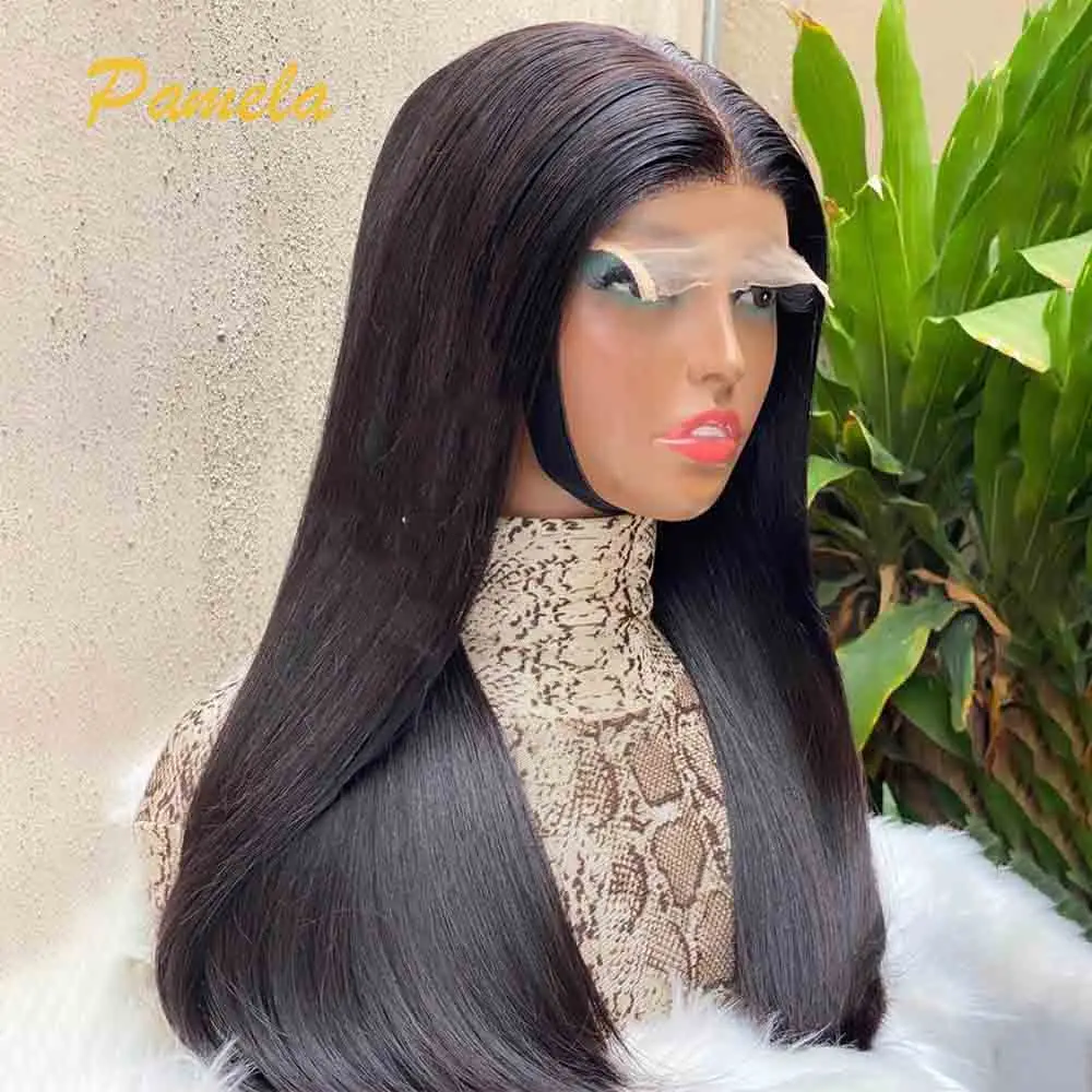 400 Density 13X6 HD Lace Frontal Wig Bone Straight Lace Front Human Hair Wigs Double Drawn Glueless Wigs Human Hair Ready To Go