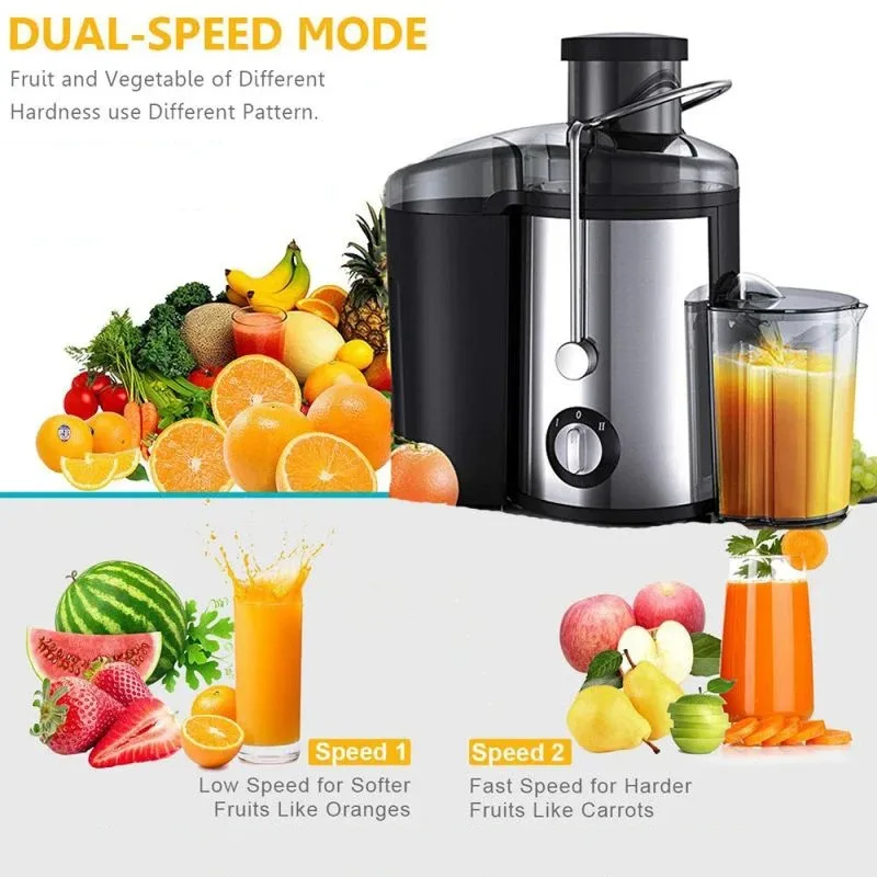 Electric Juicer centrifugal Household large caliber juice machine residue separation vegetable Juicer EU/US 5