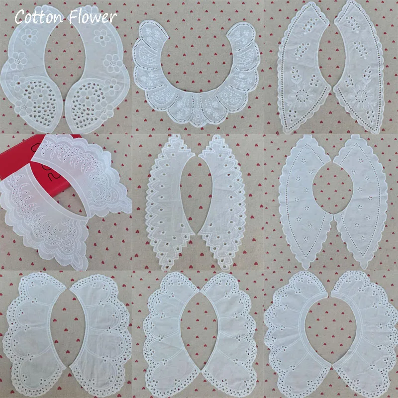 Cotton Embroidery Lace Fabric DIY applique collar neckline craft Sewing guipure Womens dresses cloth decor lace fabric lace sewing supplies lace sewing accessories lace accessories lace garment accessories lace decoration