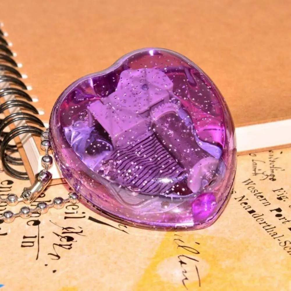 Heart-Shaped Musical Box Mini Acrylic Keychain Kids Music Box Creative Gift