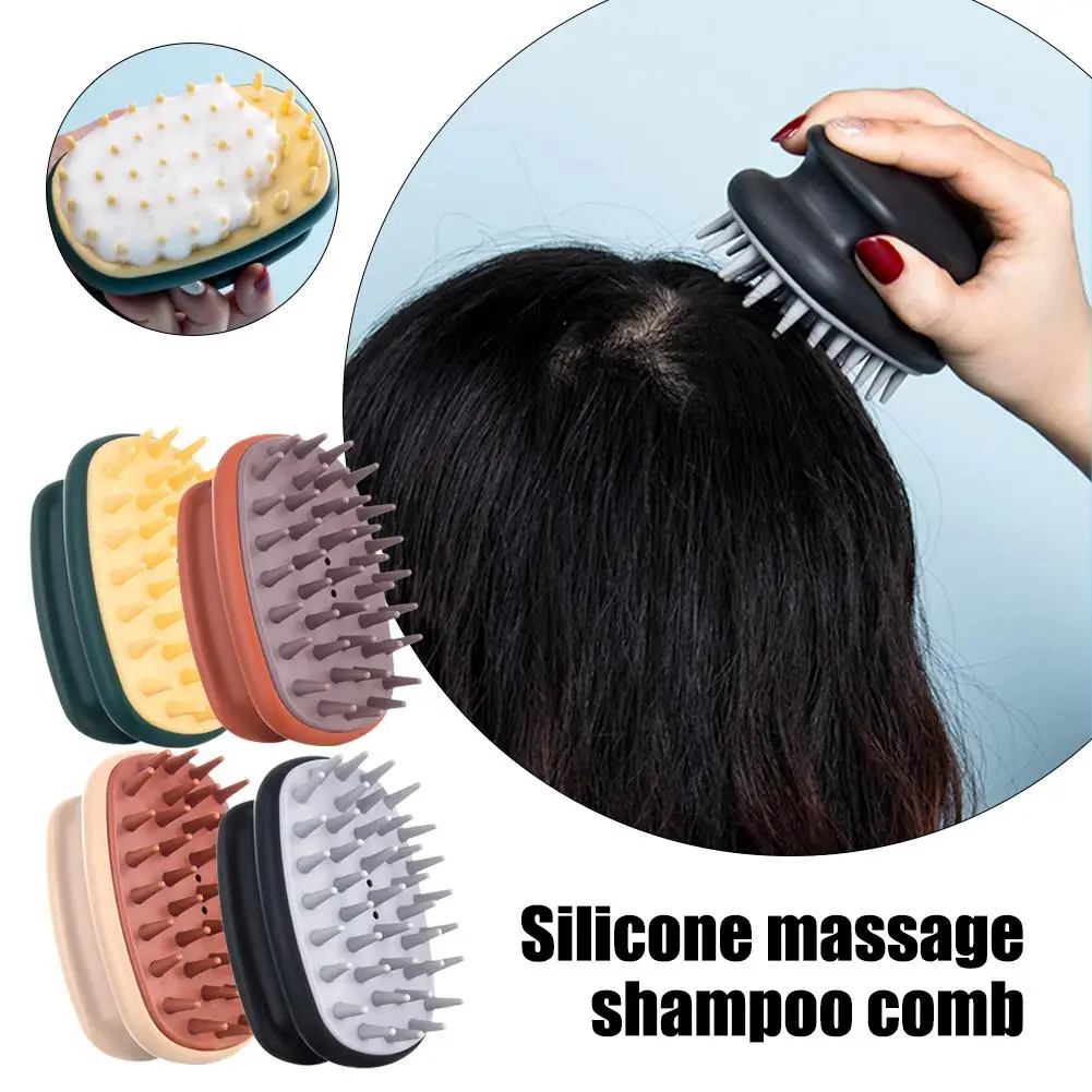 

Silicone Head Scalp Massage Comb Shampoo Brush Hair Bath Shower Comb Body Massage Brush Washing Tools Brush Hairdressing Sa L7K5