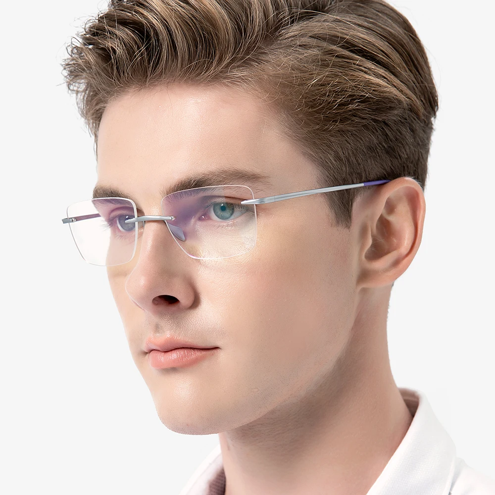 FONEX Pure Titanium Glasses Frame - Square Men's Eyewear F85775