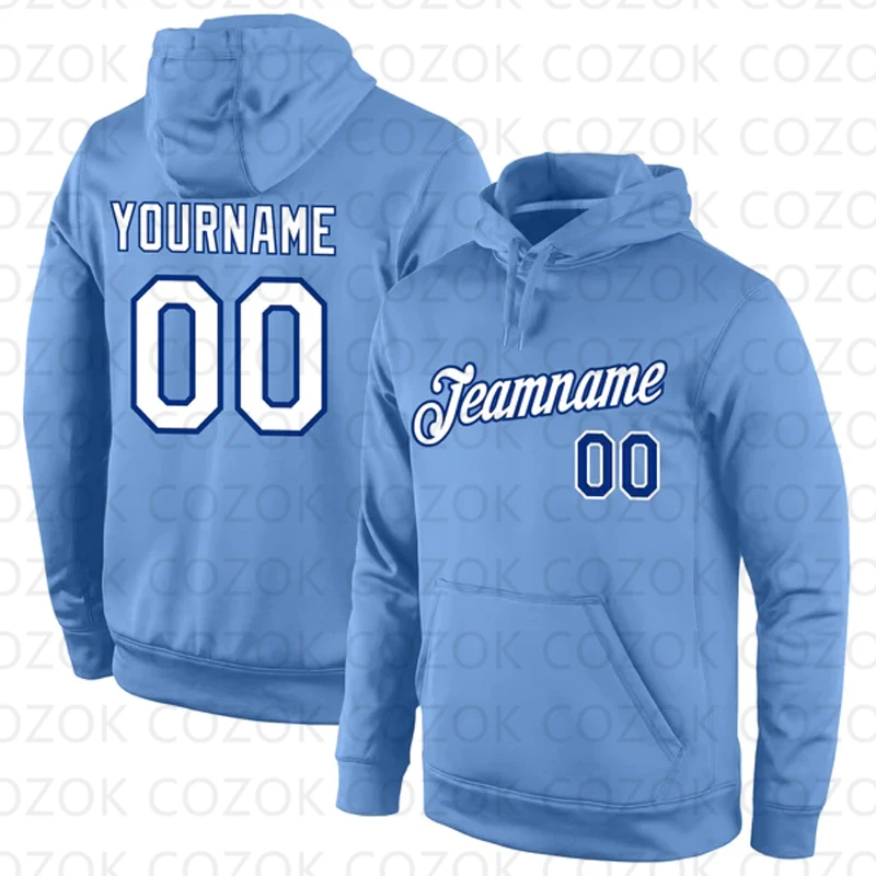 Customized Hoodie Blue Black Color Jersey 3D Printed  Unisex Pullovers Hoodie Casual Sweatshirts