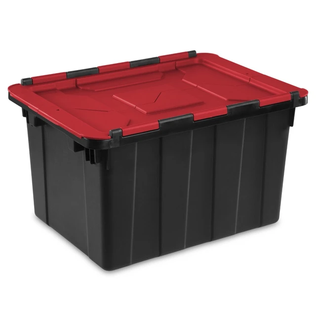 Plastic Shipping/Storage Tote With/Attached Lid