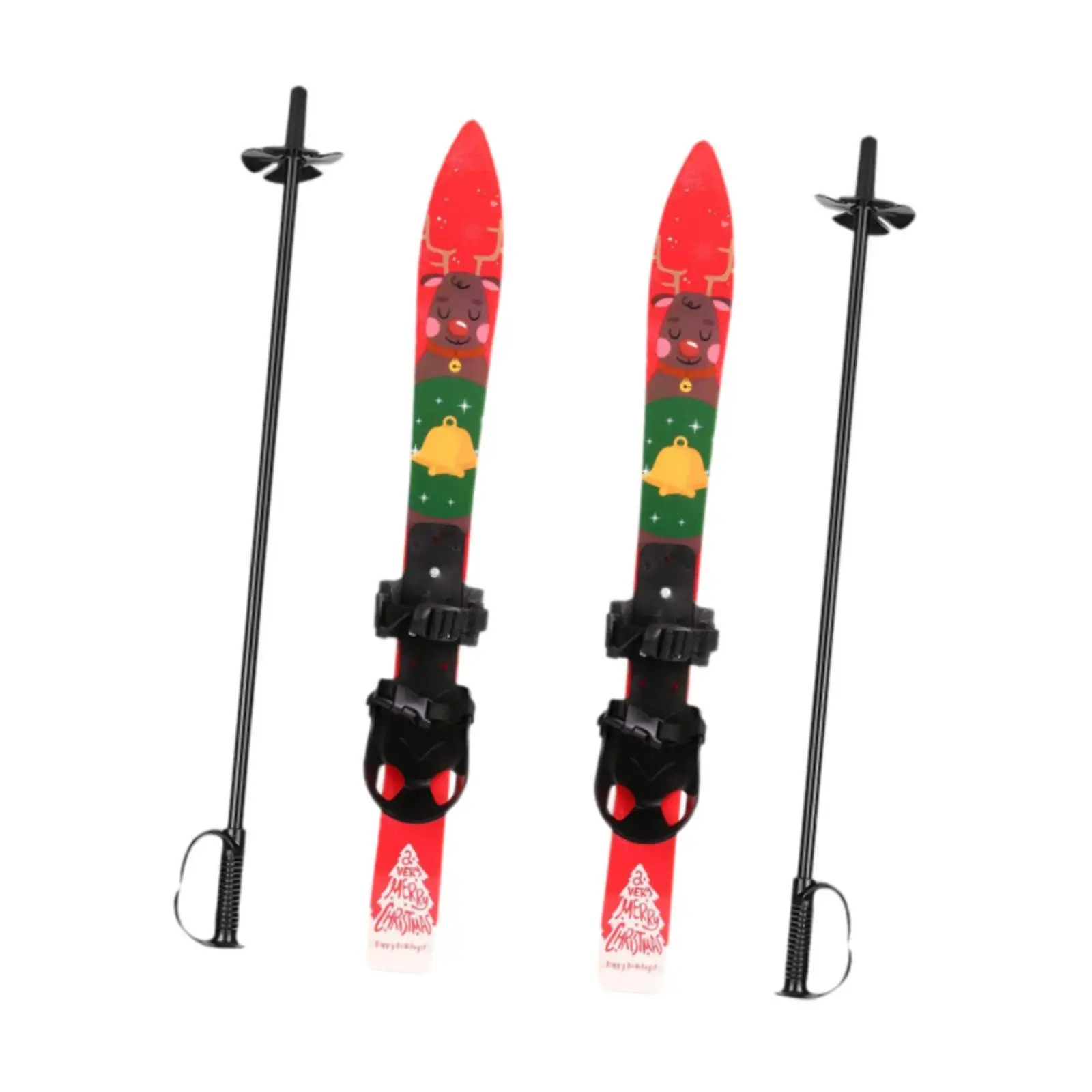 Snow Short Skis with Ski Poles with Bindings Snowboard Kids Outdoor Recreation Ice Skates Boys Girls Sporting Goods Skiboards