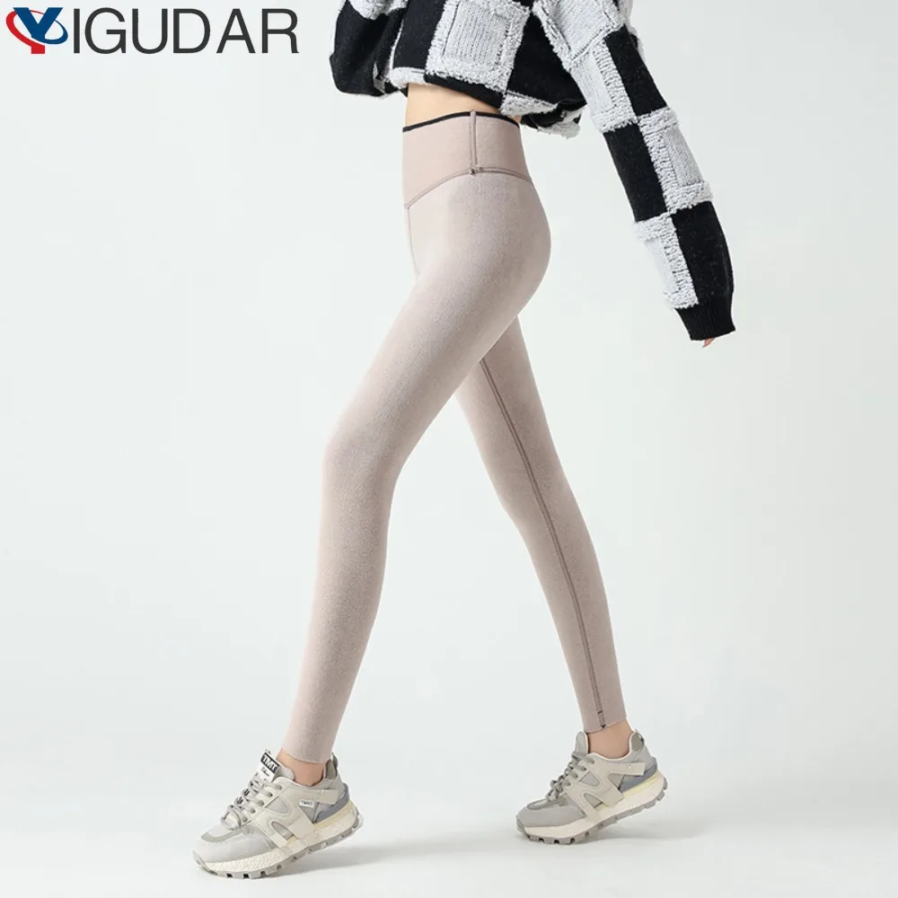 

Новые осенне-зимние плюшевые леггинсы, женские леггинсы с высокой талией, подтягивающие живот, зимние теплые утепленные эластичные брюки, плюшевая подкладка