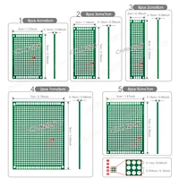 34 Pcs Double Sided PCB Board Tinned ( 2X8 3X7 4X6 5X7 7x9 cm ) Prototype Kit FR4 Printed Universal Circuit Perfboard for DIY - Image 3