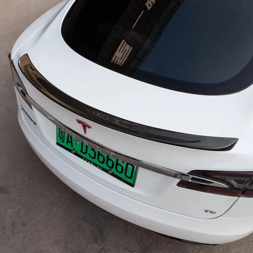 Carbon Fiber Tesla Mode Y Model 3 Car Tuning Modification Trunk Wing Spoiler 100%