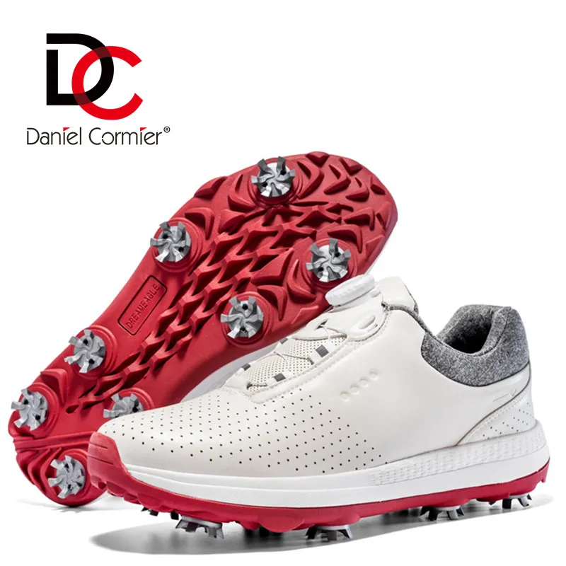 

2023 New Men's Golf Spike Shoes Men's Golf Training Shoes Outdoor Sports Sneakers Non-slip Waterproof Leather Men's Shoes
