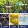 Solid Brass Mini Shade Path Lights LED 12V Low Voltage Outdoor Waterproof IP65 ETL Patio Garden Pathway Yard Lawn Driveway 4