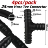 Garden Drip Irrigation Watering System 16mm 20mm 25mm PE Hose Adapter Barb Tee Elbow To 1/2" 3/4" Male Female Thread Connector 5